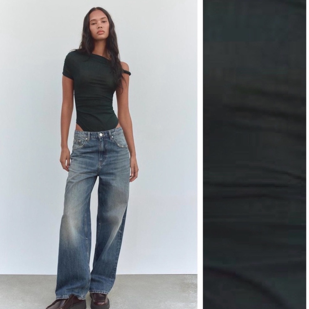 Zara Knotted Asymmetric Bodysuit